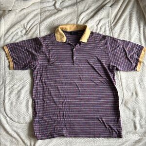 100% Cotton Jeff Rose - Made in Italy Polo Shirt with Yellow Accents